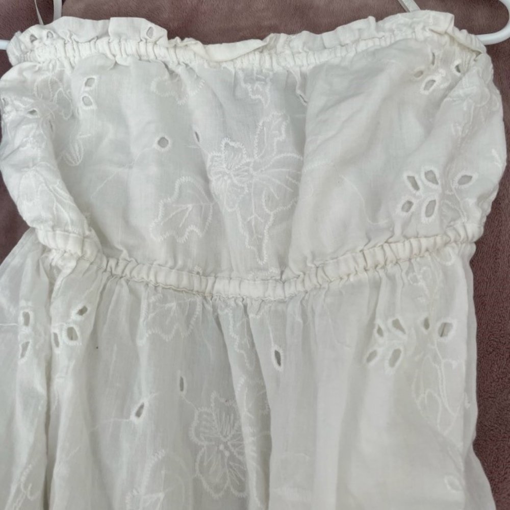 Wet Seal white 100% cotton eyelet sundress Size L